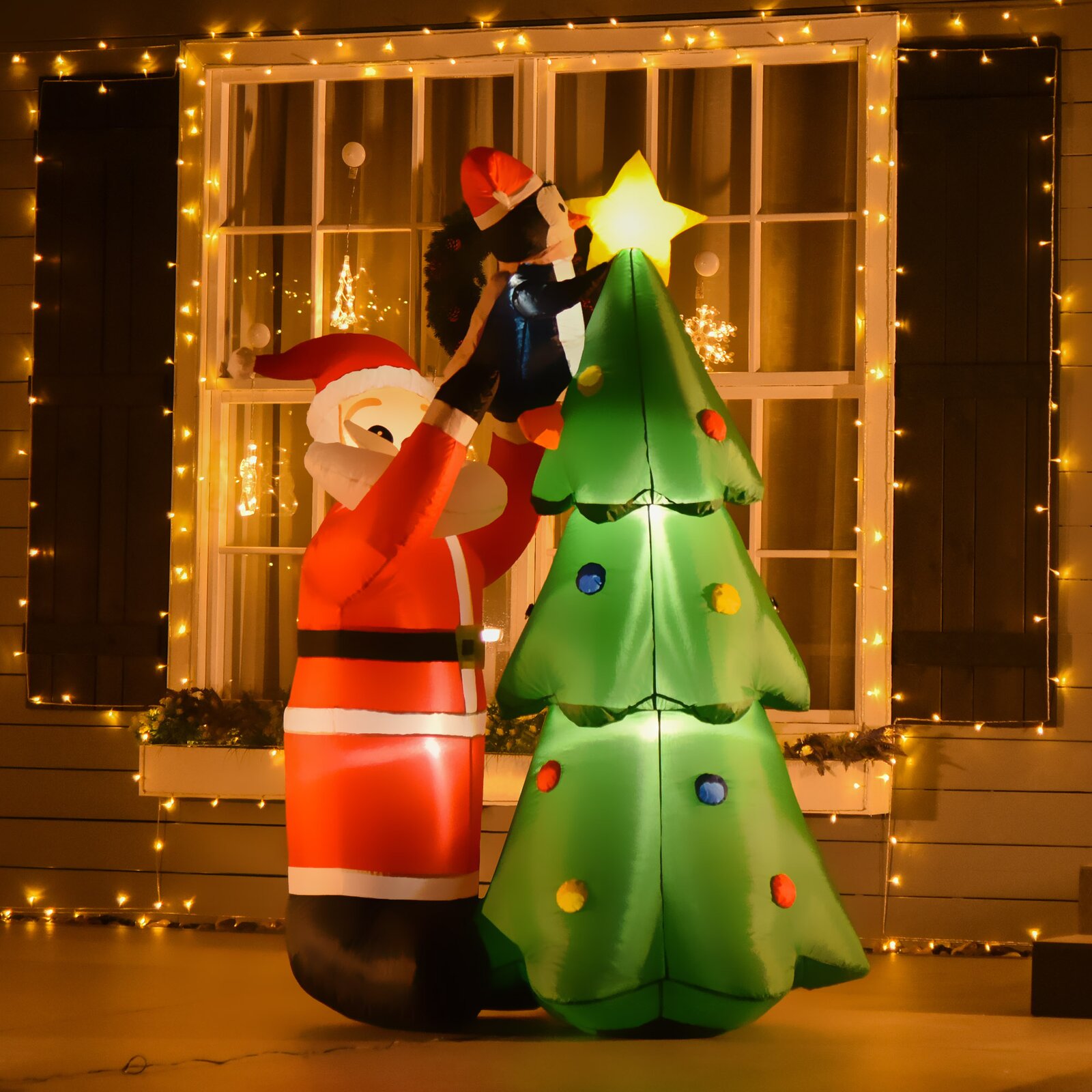 The Holiday Aisle? Christmas Tree, Santa Claus and Penguin Inflatable & Reviews